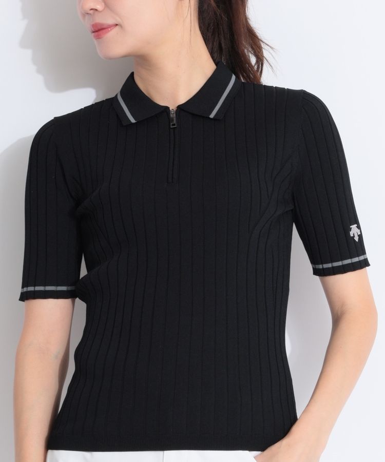 新品　美品　デサントゴルフ　ポロシャツ　スカート　セットアップ　レディースウェア 新品 デサントゴルフ レディース セットアップ L ポロシャツ