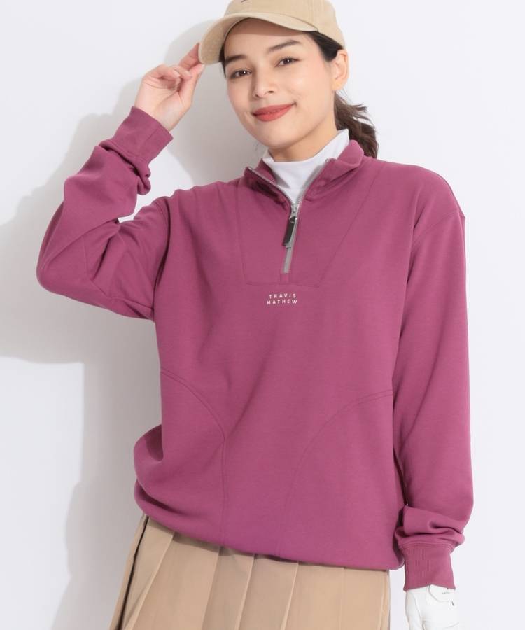 TM 【ユニセックス】ハーフジッププルオーバー