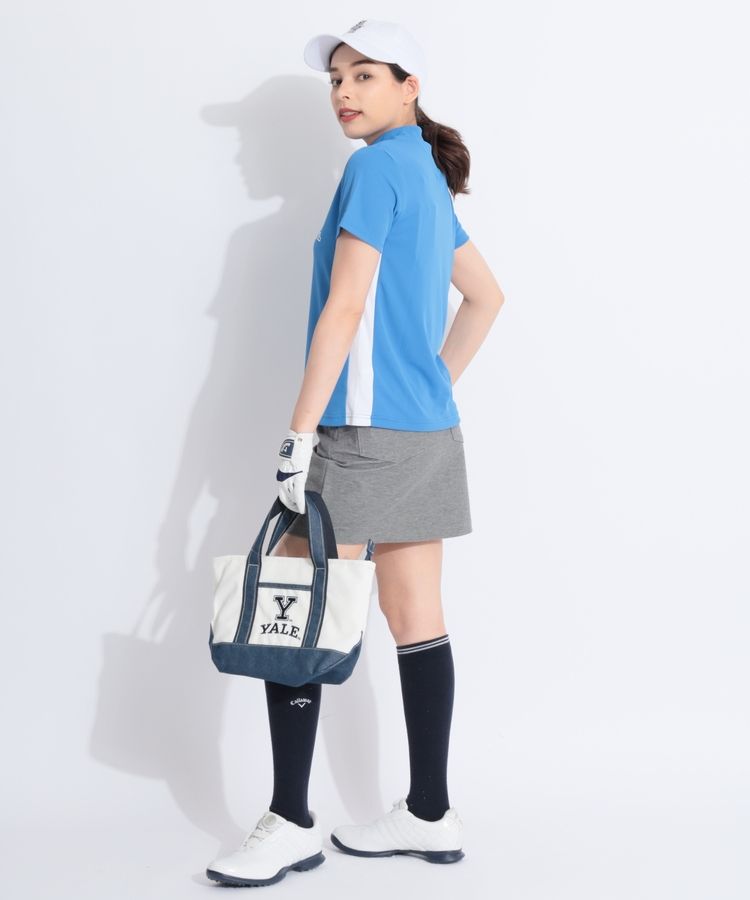 極美品❗️ トミーヒルフィガーゴルフ M 半袖モックネックワンピース ネイビー トミーヒルフィガーゴルフ TH 【吸水速乾UV】ネックライン