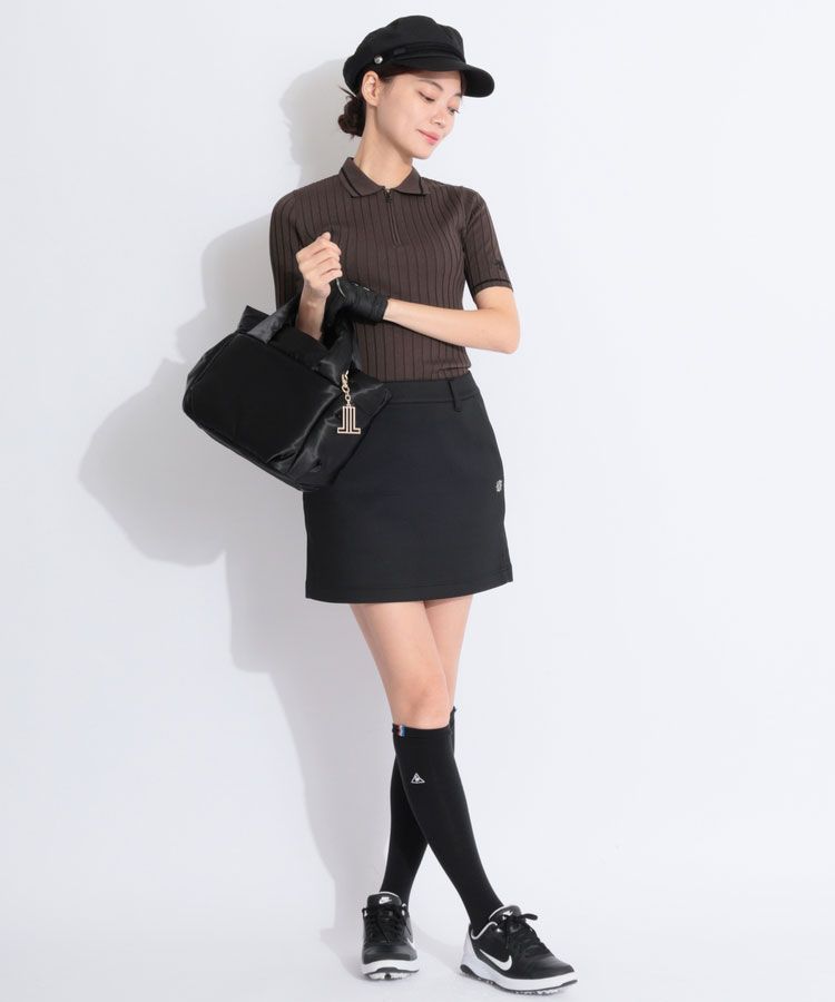 新品　セントアンドリュース　スカート　ダンボールニット　ブラック　ストレッチ　S セール】【St ANDREWS】ダンボールニットスカート (WOMENS