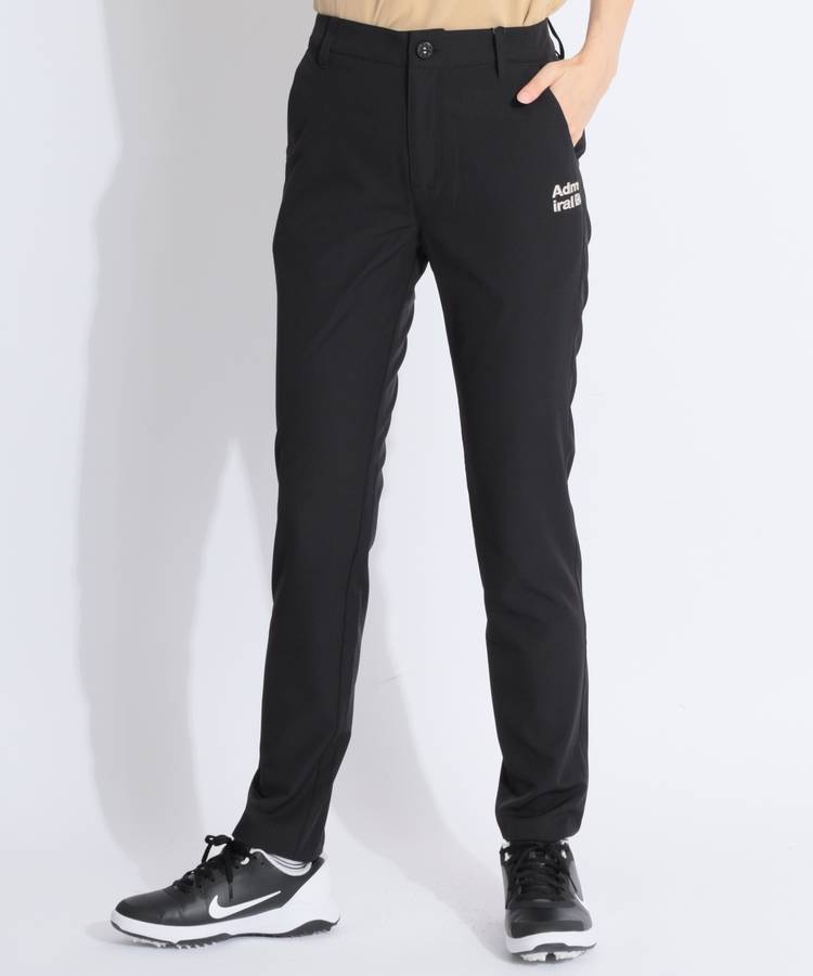 AO 【撥水ストレッチ】バックウエストロゴロングパンツ