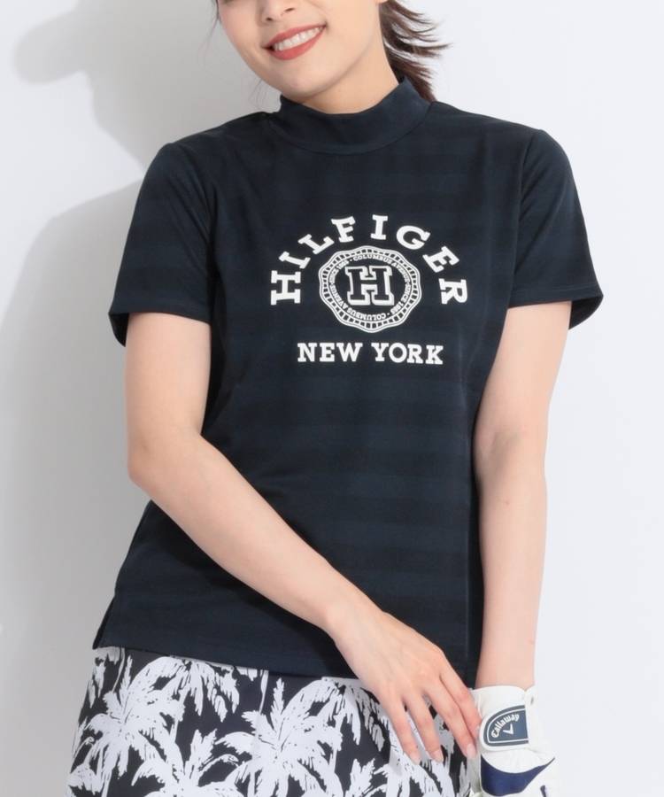 TO 【抗菌防臭UV】カレッジロゴモックネック半袖カットソー