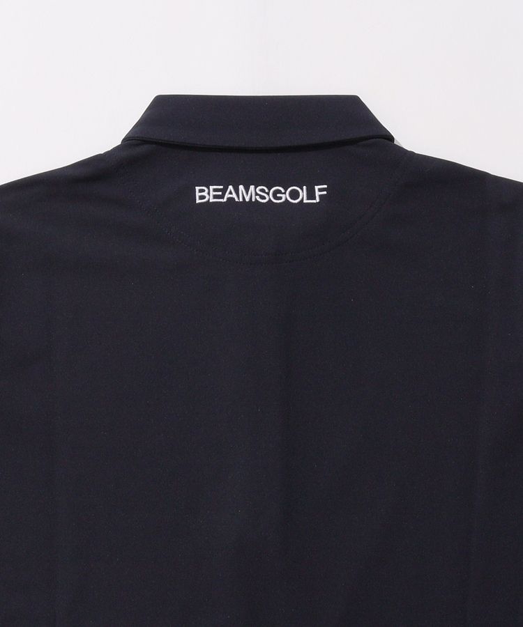 BEAMSGOLF - 【美品】ビームスゴルフ 半袖ポロシャツ 白×ブルー 背面ストライプ サッカー生地 レディース S ゴルフウェア BEAMS GOLF 美品】ビームスゴルフ 半袖ポロシャツ 白×ブルー 背面ストライプ
