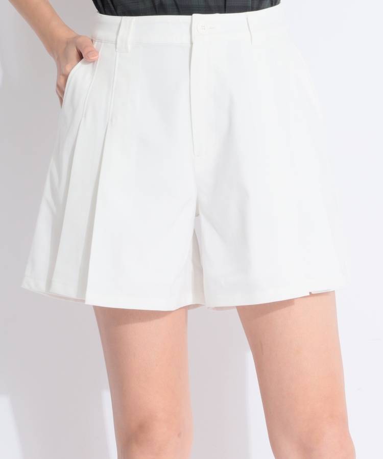 BE 【ストレッチ】タックプリーツショートパンツ