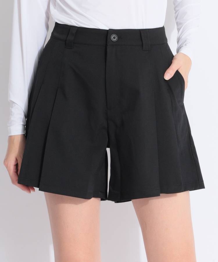 BE 【ストレッチ】タックプリーツショートパンツ