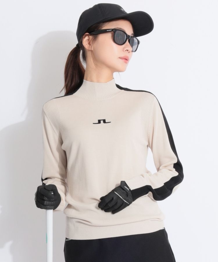 J.LINDEBERG 半袖　ニット　モックネック　レディース　ゴルフ ジェイリンドバーグ(J.LINDEBERG) モックネック | レディース