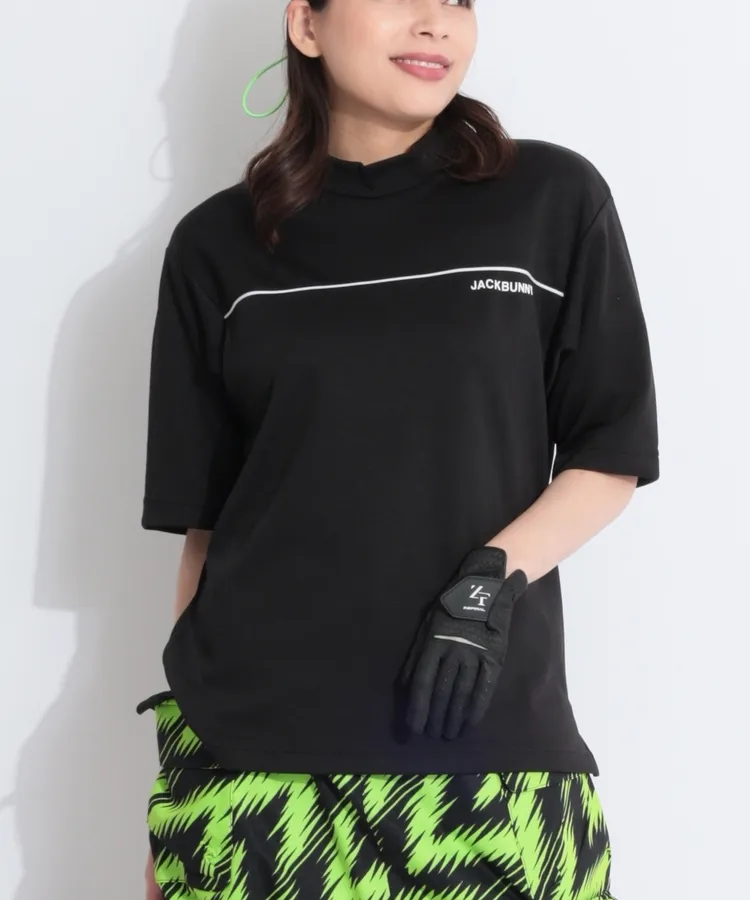 サイズ0 新品 ジャックバニー レディース ゴルフ スカート セットアップ 黒 ジャックバニー JB 一体型ペチパンツ付サイドロゴ保温スカート