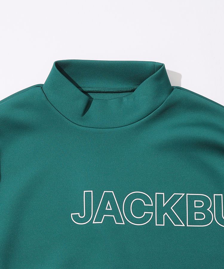 ジャックバニー ゴルフ モックネック【グリーン/５】美品！ ジャックバニー JB ロゴプリントモックネックダンボールプル