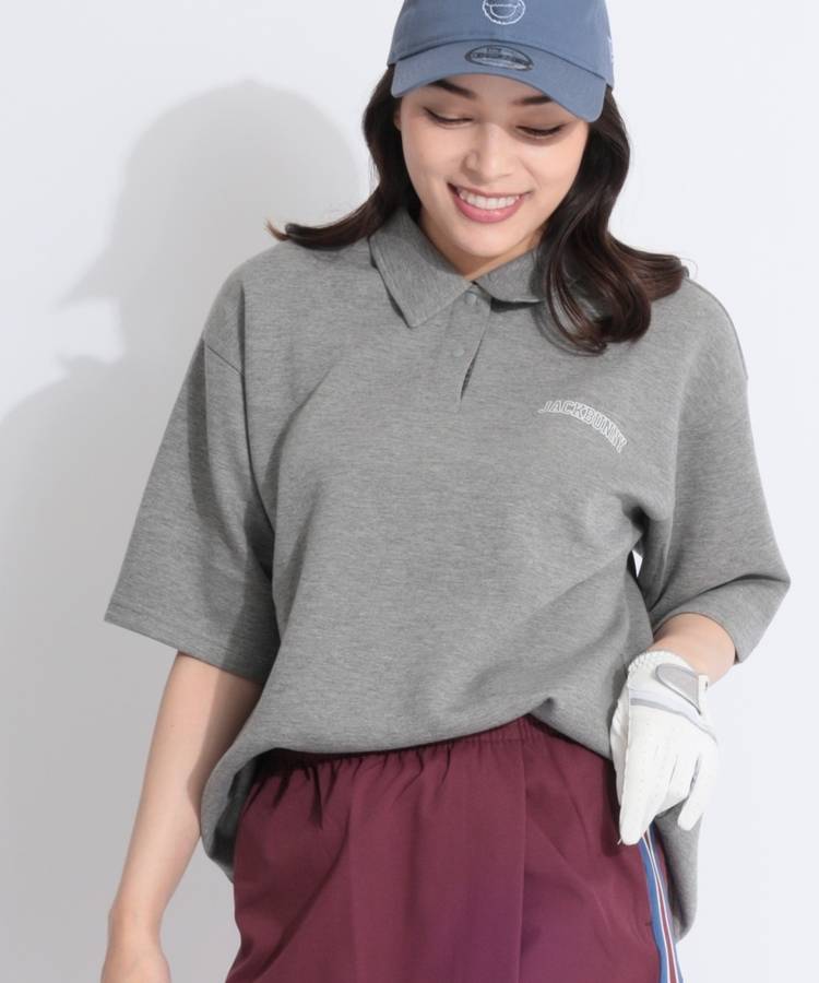 JB 【CP対象品】バックプリントダンボール5分袖ポロシャツ