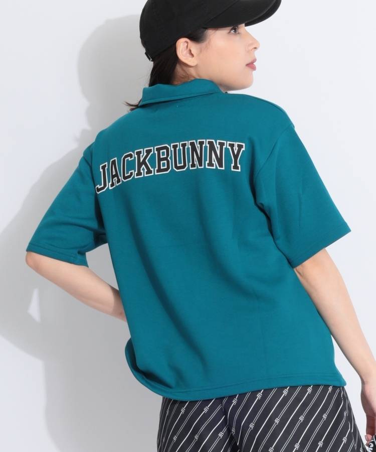 JB 【CP対象品】バックプリントダンボール5分袖ポロシャツ
