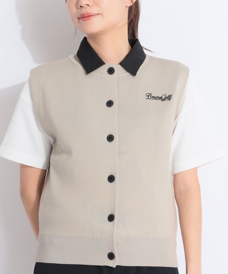 極美品:ビームスゴルフ　ダンボールニット　ベスト　Sサイズ BEAMSGOLF - 極美品:ビームスゴルフ ダンボールニット ベスト S