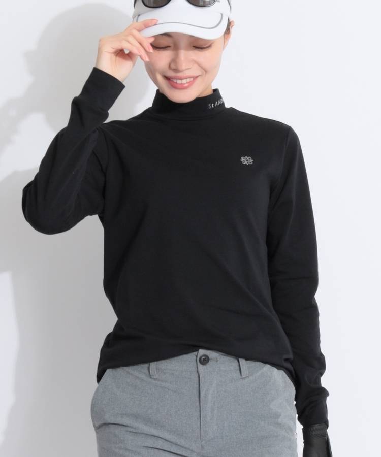 SA ベア天シンプルモックネック長袖カットソー