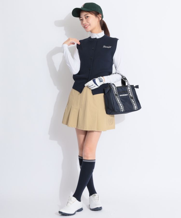 ジャックバニー プリーツスカート サイズ0 紺 ジャックバニー JB サイドプリーツ切替スカート レディース