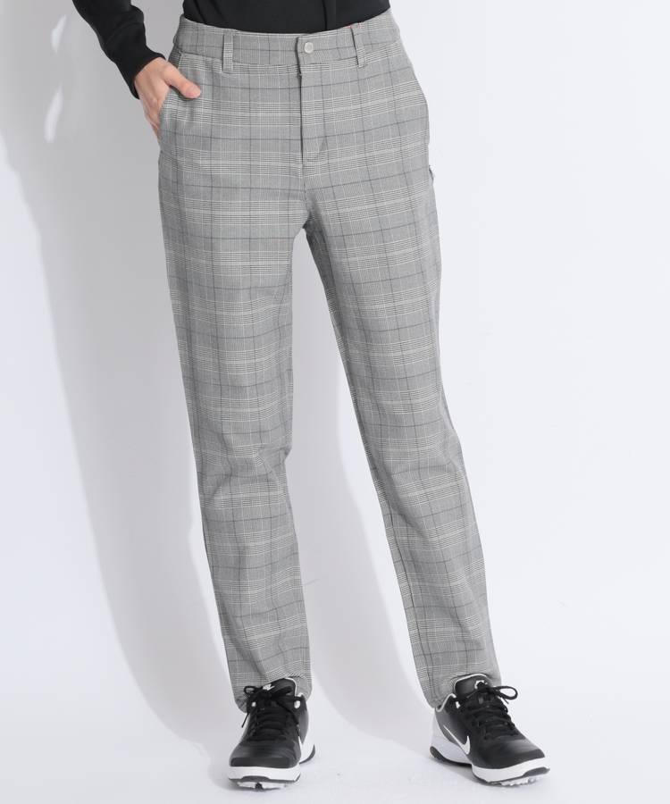 NB グレンチェックテーパードパンツ