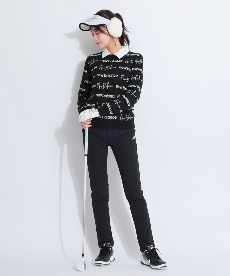 ニューバランスゴルフ NB 【軽量】総柄ロゴクルーネックニット