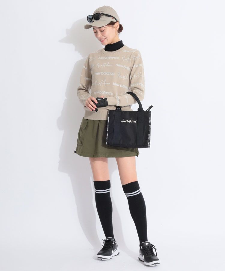 ニューバランスゴルフ NB 【軽量】総柄ロゴクルーネックニット