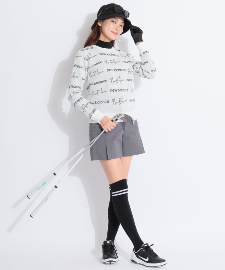 ニューバランスゴルフ NB 【軽量】総柄ロゴクルーネックニット