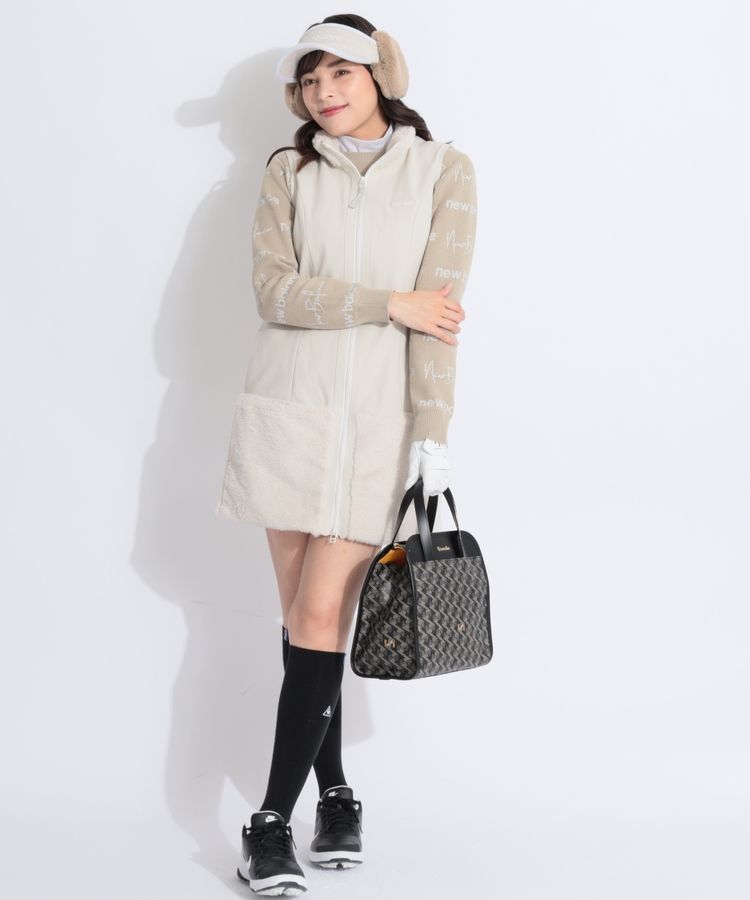 ニューバランスゴルフ NB 【軽量】総柄ロゴクルーネックニット