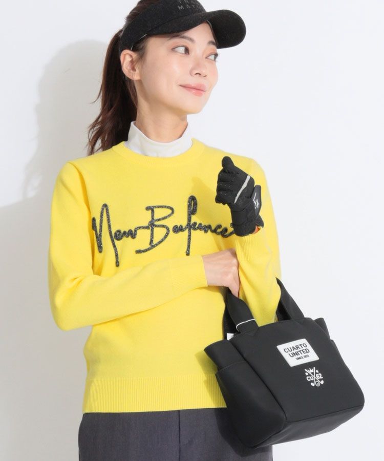 ニューバランス ゴルフウェア セーター レディース クルーネックセーター ニューバランスゴルフ NB 【軽量】総柄ロゴクルーネックニット