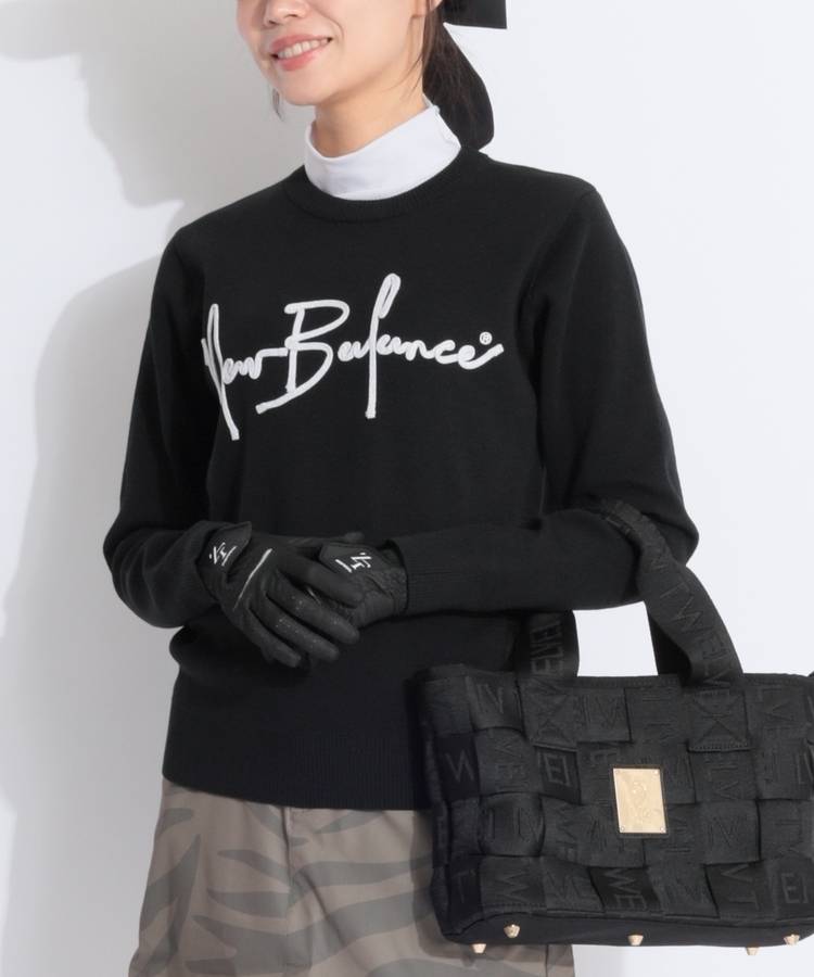 NB 【軽量】フロントロゴクルーネックニット