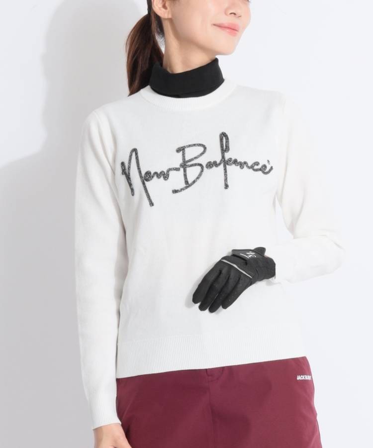 NB 【軽量】フロントロゴクルーネックニット