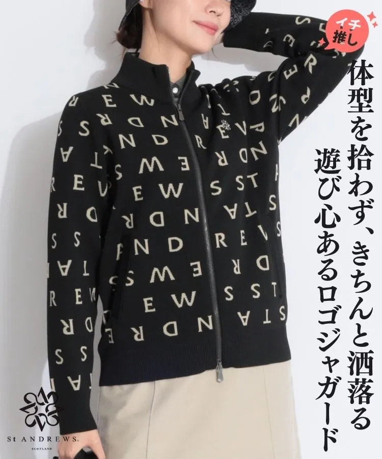 ★セントアンドリュースゴルフ　ラメ千鳥柄ポロシャツレディースMサイズ新品★ rin様専用【新品】St ANDREWSポロシャツ/レディース セント