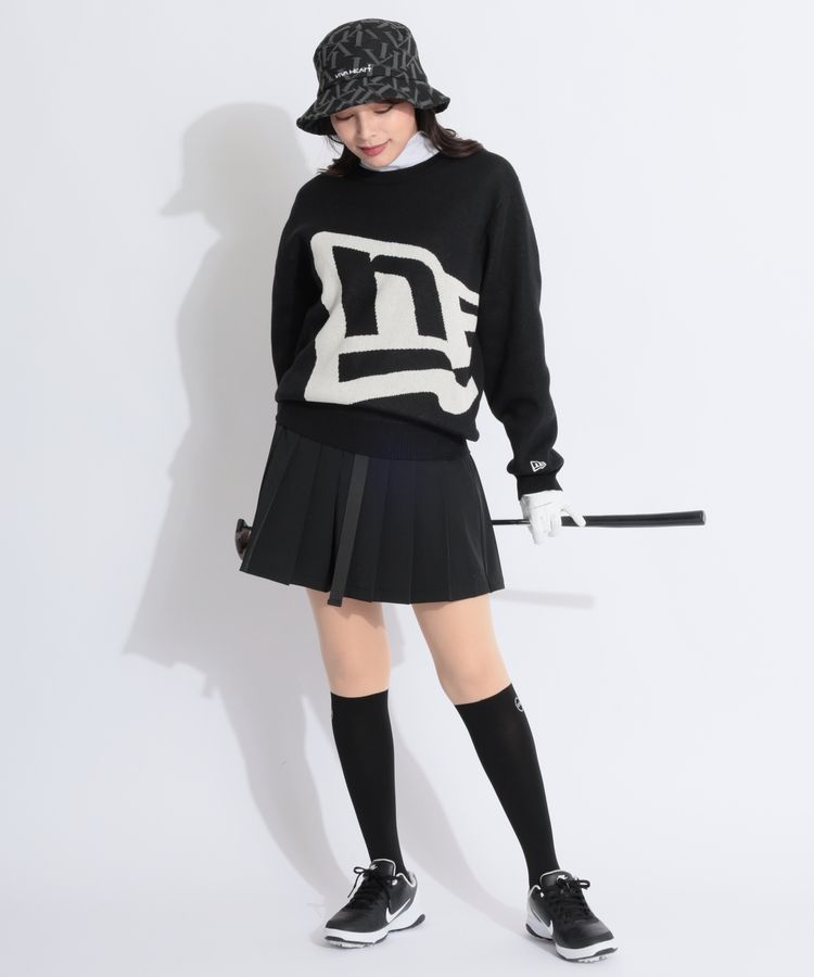 ニューエラ NE 【ストレッチ】ウエストベルト付きプリーツスカート