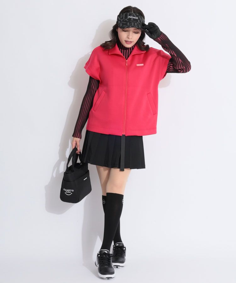 ニューエラ NE 【ストレッチ】ウエストベルト付きプリーツスカート