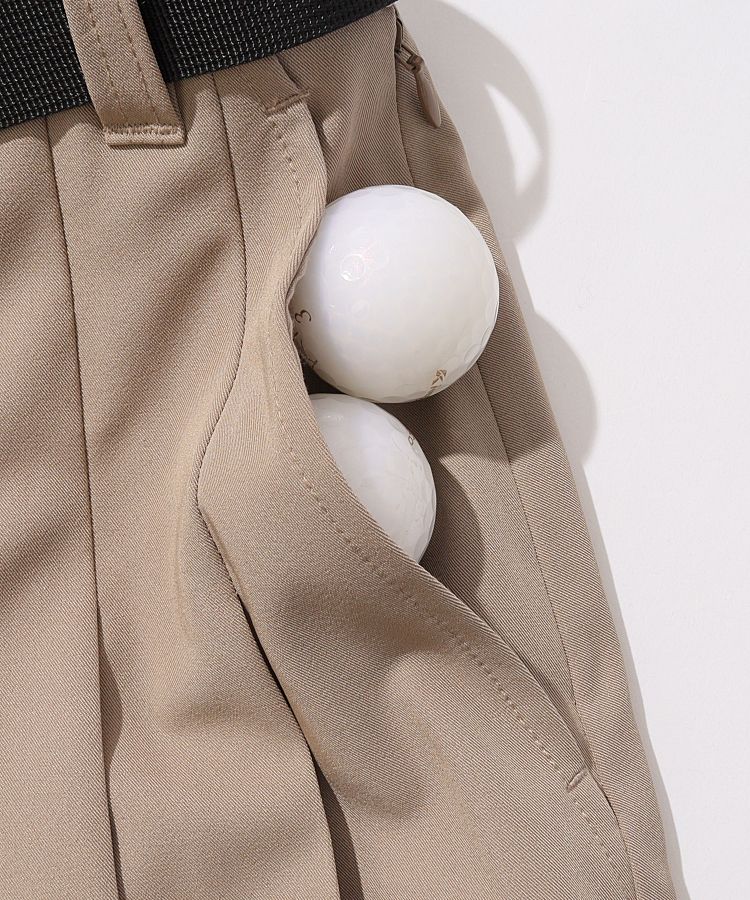 ニューエラ NE 【ストレッチ】ウエストベルト付きプリーツ