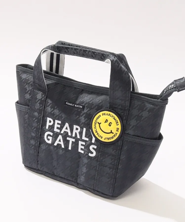 PG ニコちゃんワッペン千鳥格子カートバッグ