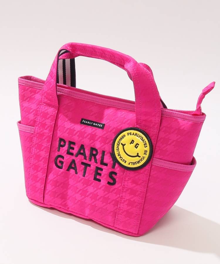 PG ニコちゃんワッペン千鳥格子カートバッグ