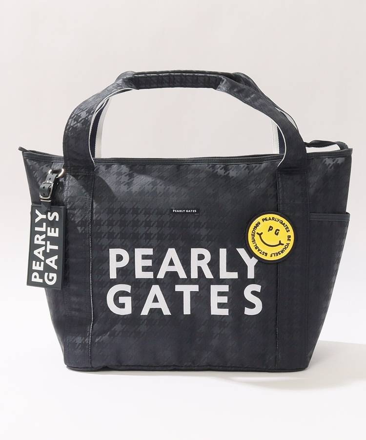PG ニコちゃんワッペン千鳥格子トートバッグ