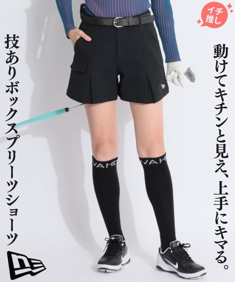 ニューエラ NE 【ストレッチ】ボックスプリーツショートパンツ