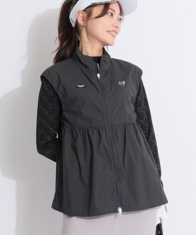 マスターバニー フレアシルエットタフタフルジップベスト