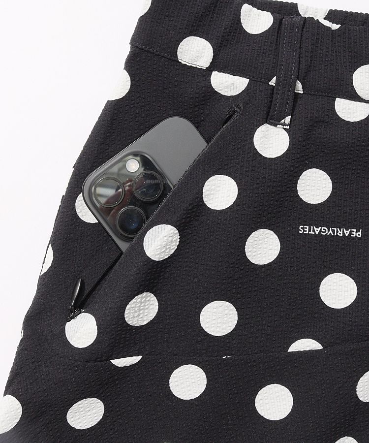 パーリーゲイツ PG ランダムドット柄サッカースカート レディース