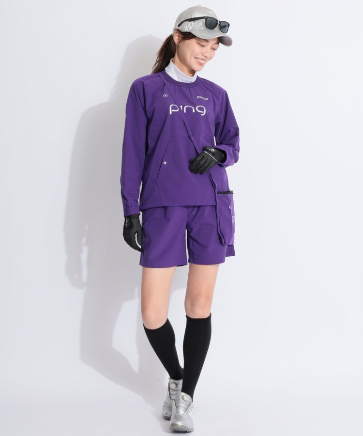 ゴルフウェア　ピン　セットアップ　M PING レディース ピン ゴルフ セットアップ ニットジャカード