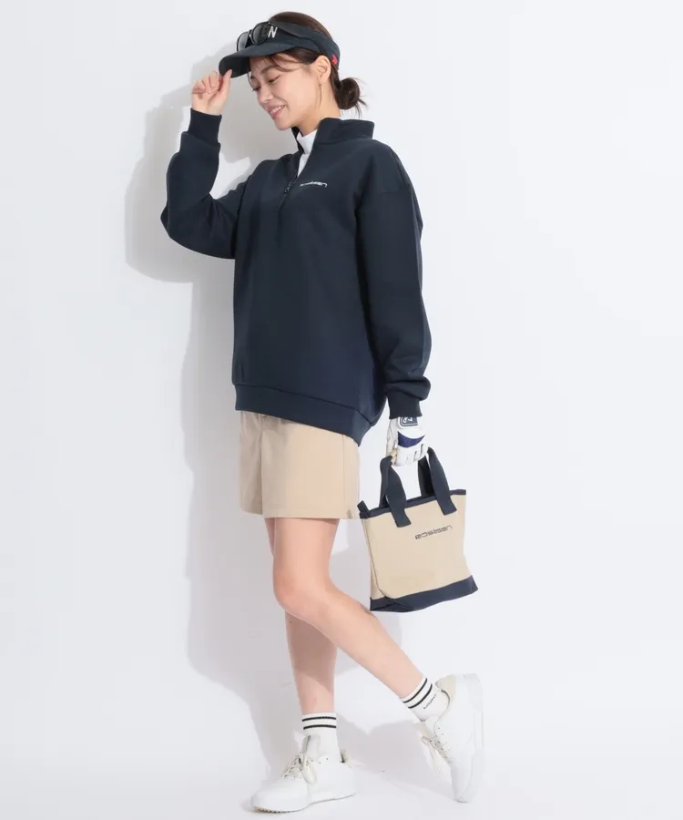 【吸汗速乾ストレッチ】ボールボーイモックネック半袖カットソー
