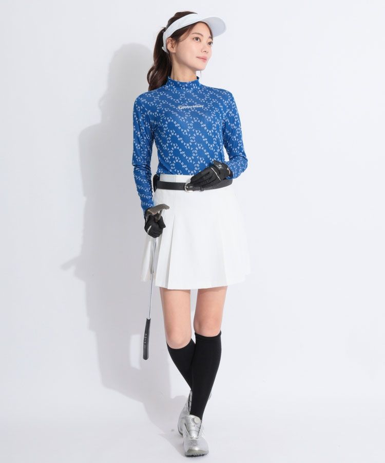 テーラーメイドゴルフ TG 【吸汗速乾UV】総柄サークルロゴモックネック