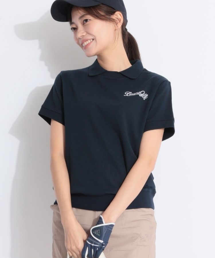 ビームスゴルフ BE 襟付き半袖プルオーバー レディースゴルフ