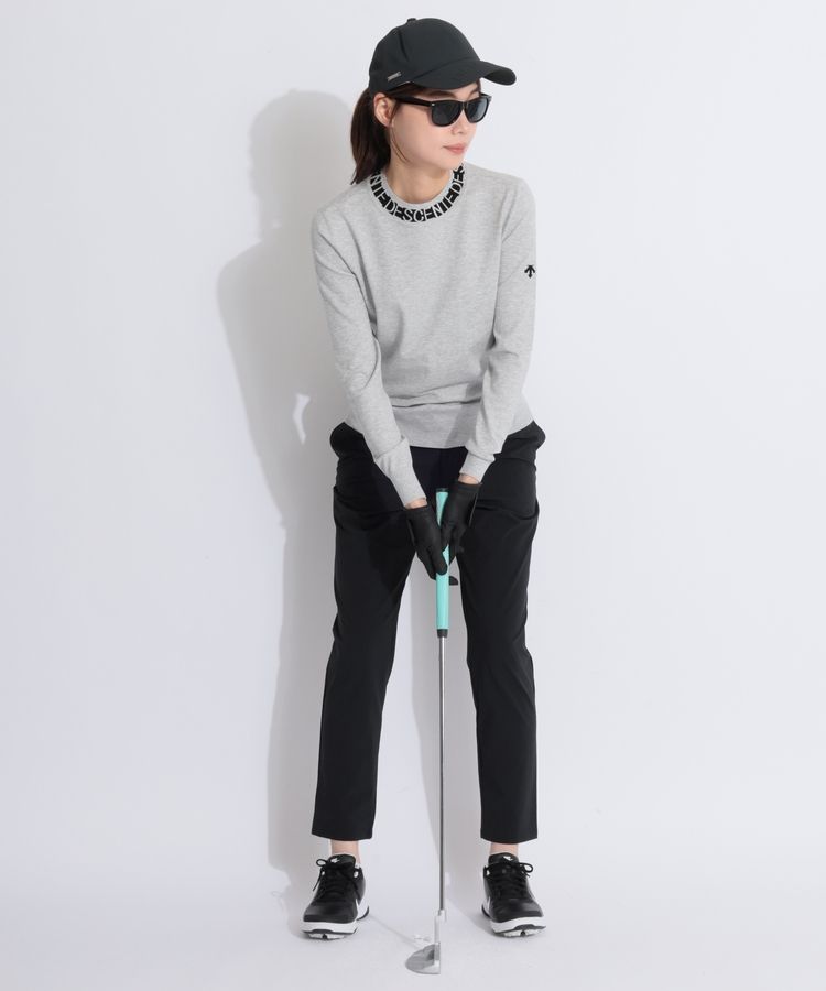 デサントゴルフ DE 【手洗い可能】ジャガードロゴモックネックニット