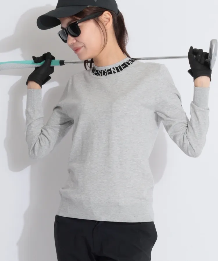 デサントゴルフ DE 【手洗い可能】ジャガードロゴモックネックニット