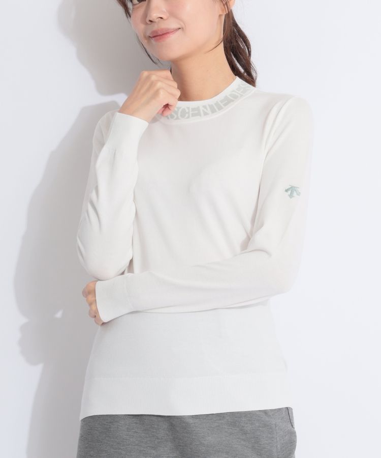 デサントゴルフ DE 【手洗い可能】ジャガードロゴモックネックニット