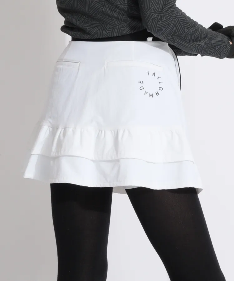 TG 【防風撥水】バックフリルサークルロゴフレアスカート