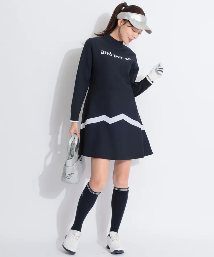 アンパシィ ゴルフウェア ワンピース アンパスィの秋冬ワンピースを使ったスタイリング
