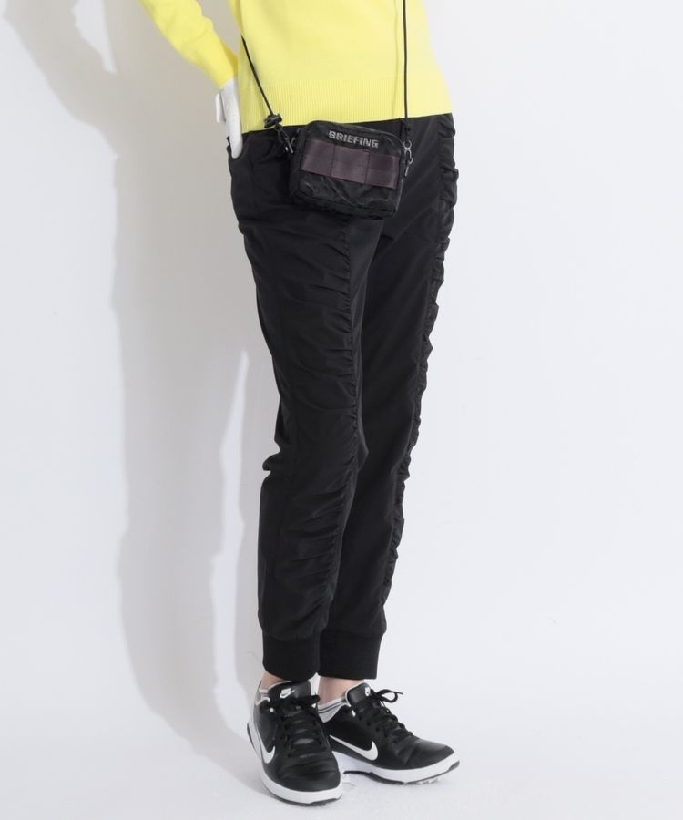 TaylorMade レディースパンツ ブラック テーラーメイドゴルフ TG 【撥水ストレッチ】ギャザー切替ジョガー