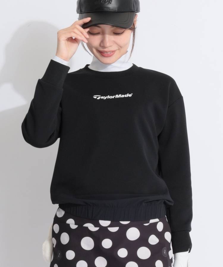 TG 【ストレッチUV】異素材切替クルーネックプルオーバー