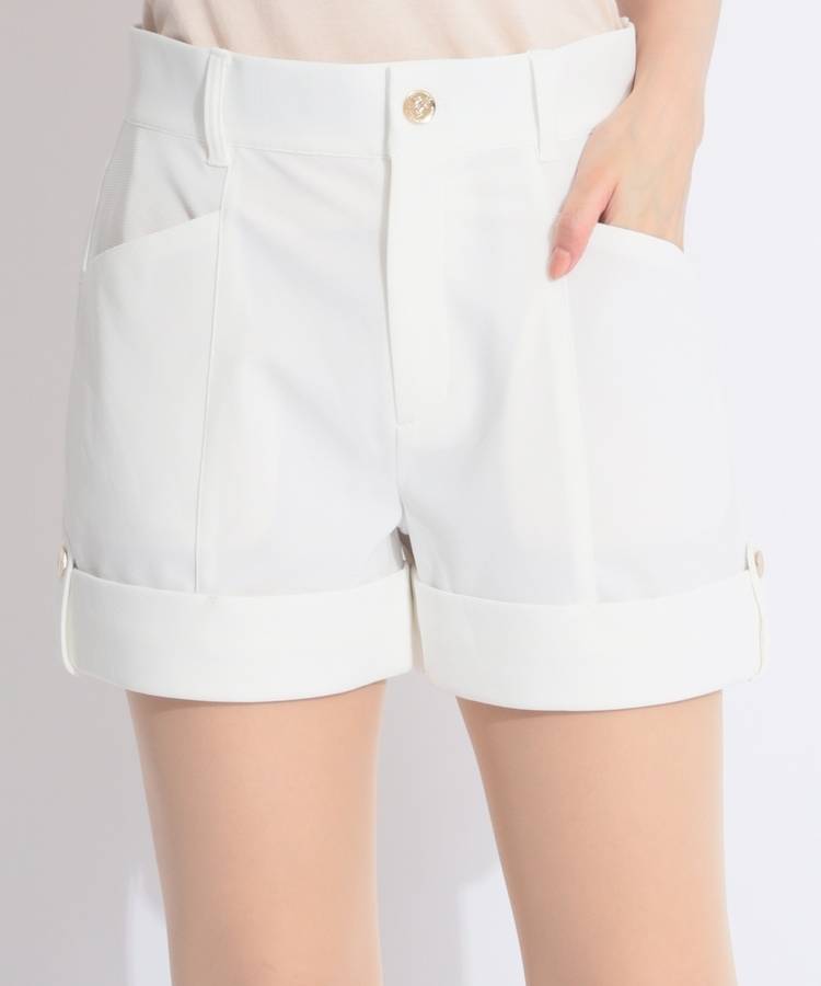 VH 【ストレッチ】ドビーライクロールアップショートパンツ