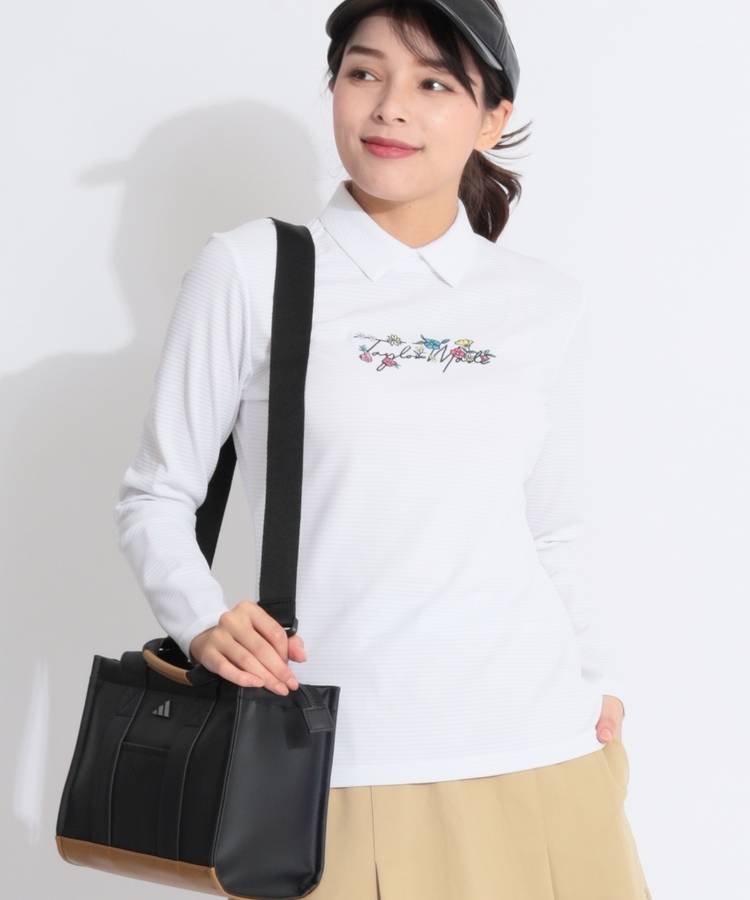 TG 【温度コントロール】フラワーロゴ衿付き長袖カットソー