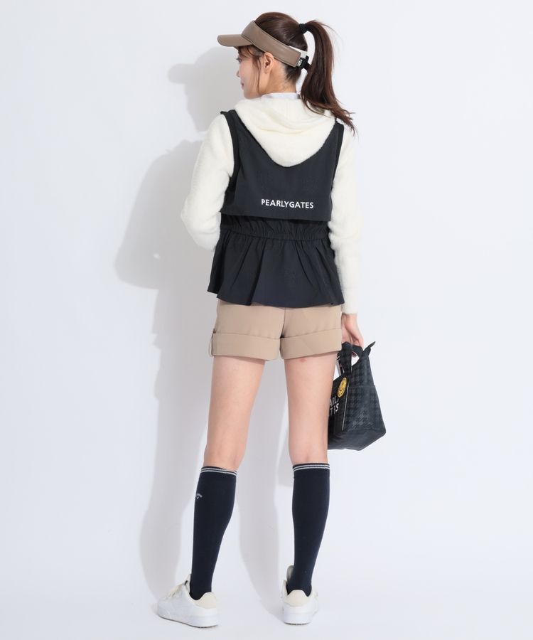 パーリーゲイツ PG バックフレアロゴ柄刺繍フルジップベスト