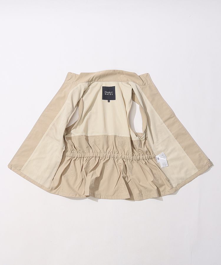 パーリーゲイツ PG バックフレアロゴ柄刺繍フルジップベスト